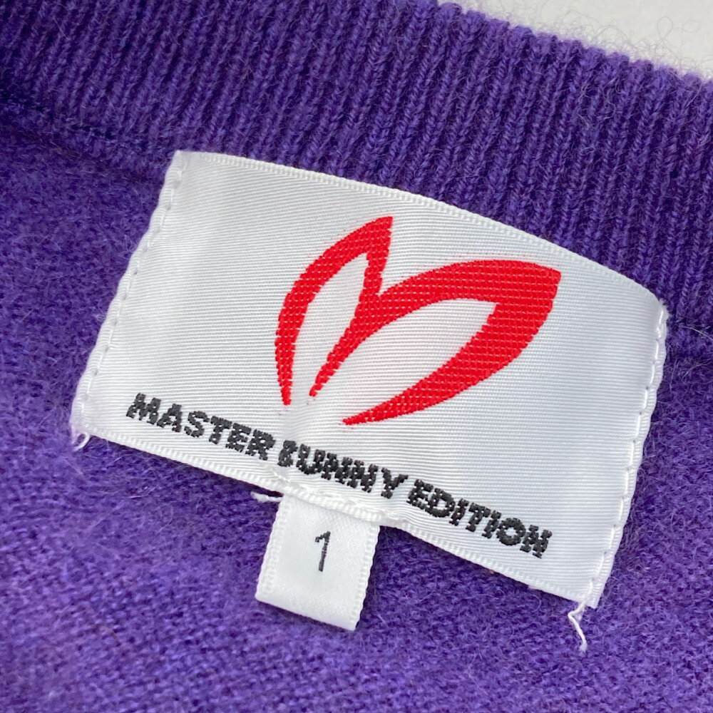 MASTER BUNNY EDITION マスターバニーエディション 2022年モデル カシミヤ ニットセーター パープル系 1 【中古】ゴルフウェア レディース 3