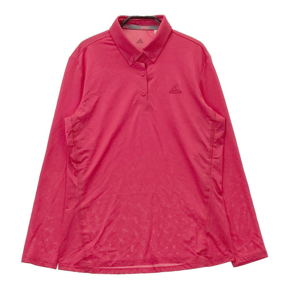 ADIDAS GOLF アディダスゴルフ 長袖ポロシャツ ピンク系 OT 【中古】ゴルフウェア レディース