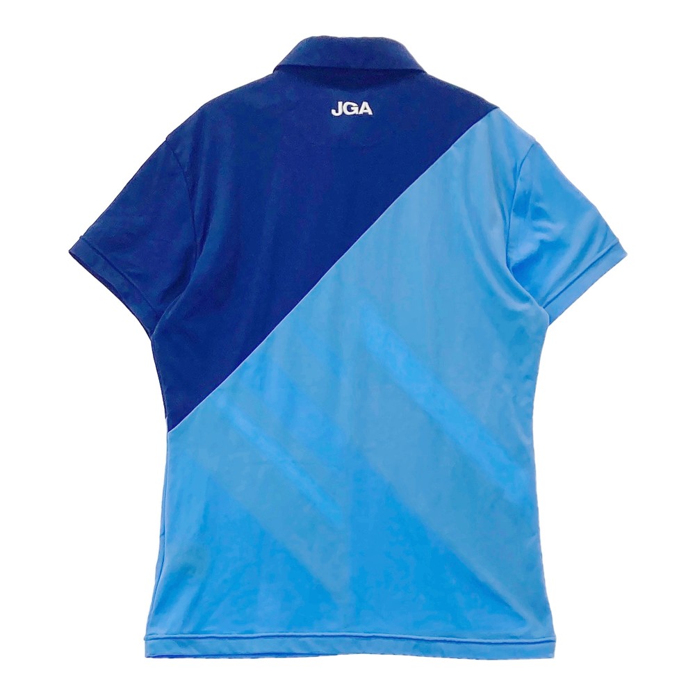 DESCENTE GOLF デサントゴルフ 半袖ポロシャツ ブルー系 S 【中古】ゴルフウェア レディース