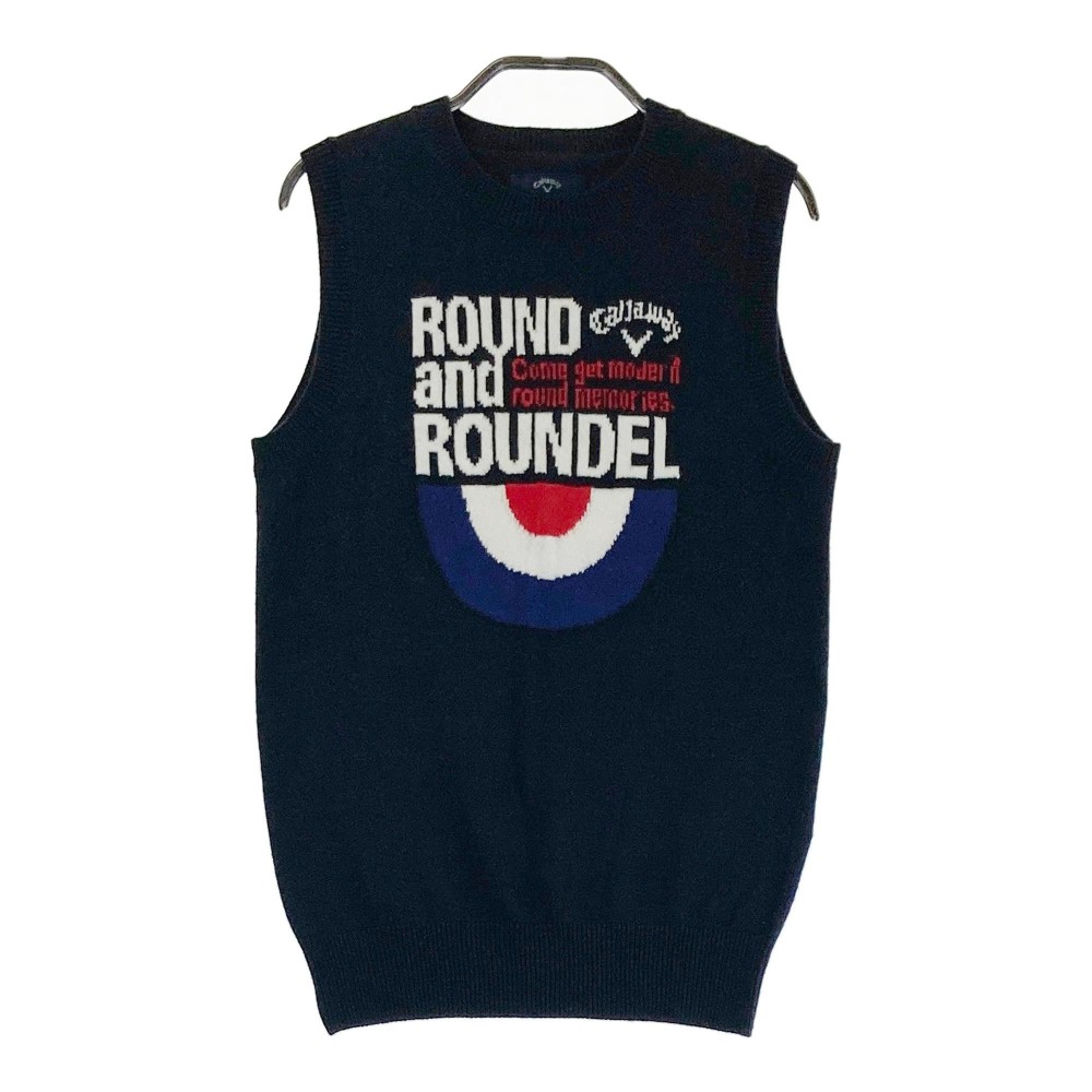 CALLAWAY キャロウェイ ニットベスト ネイビー系 S 【中古】ゴルフウェア レディース