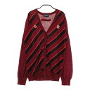 PEARLY GATES パーリーゲイツ ニット 長袖カーディガン レッド系 1 【中古】ゴルフウェア レディース