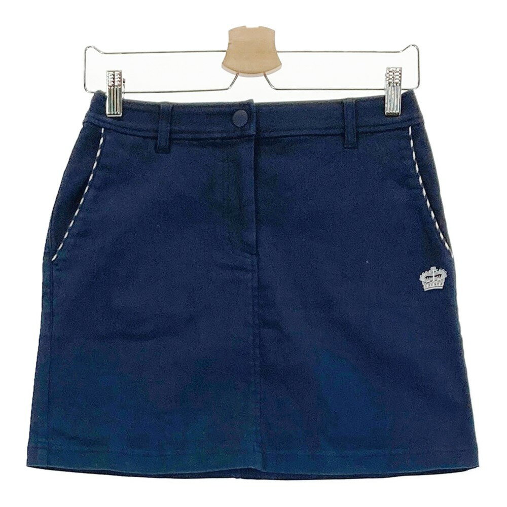 23区GOLF ニジュウサンクゴルフ ストレッチスカート ネイビー系 61 【中古】ゴルフウェア レディース