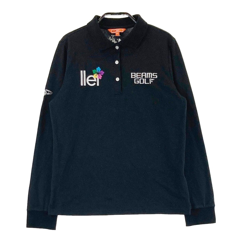 BEAMS GOLF ビームスゴルフ 長袖ポロシャツ ブラック系 M 【中古】ゴルフウェア レディース