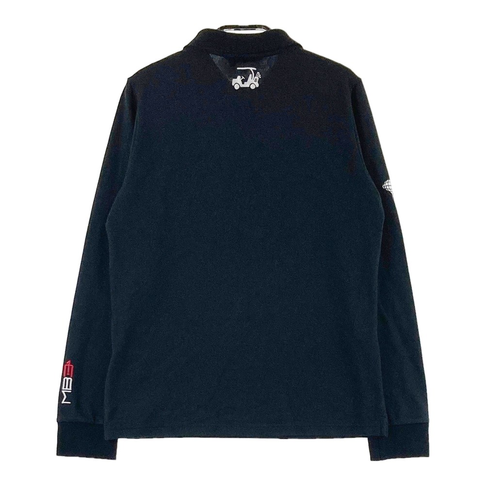BEAMS GOLF ビームスゴルフ 長袖ポロシャツ ブラック系 M 【中古】ゴルフウェア レディース