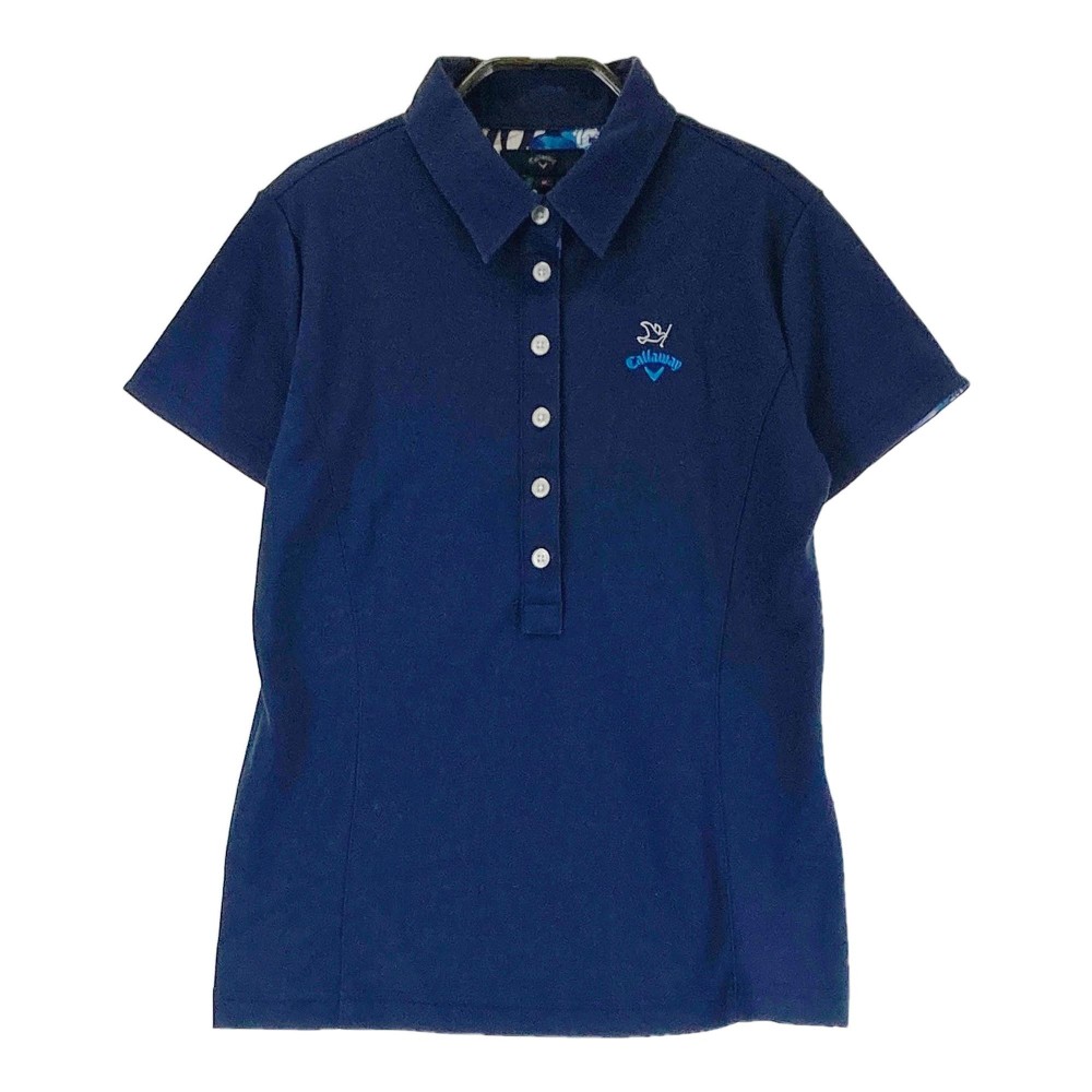 CALLAWAY キャロウェイ 半袖ポロシャツ ネイビー系 M 【中古】ゴルフウェア レディース