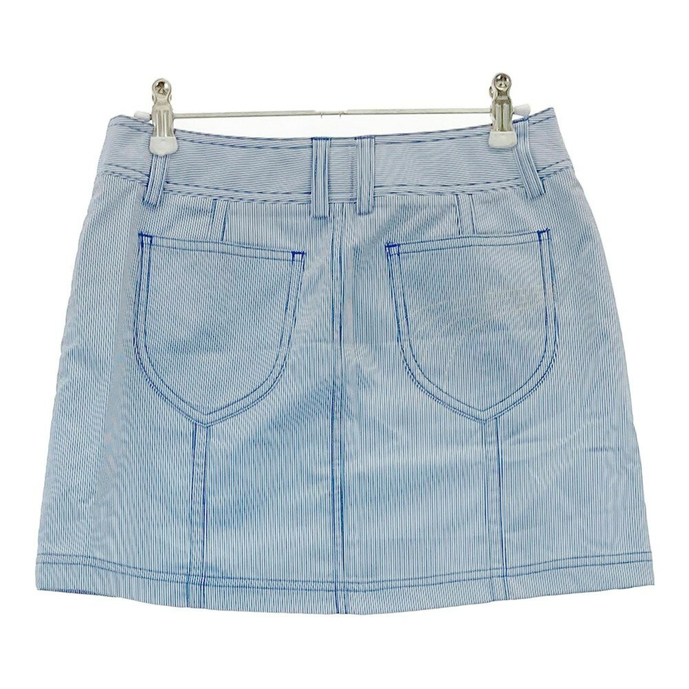 PUMA GOLF プーマゴルフ スカート ストライプ ブルー系 S 【中古】ゴルフウェア レディース