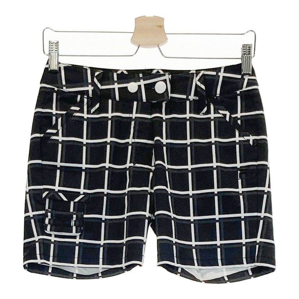 FILA GOLF フィラゴルフ ストレッチ ショートパンツ チェック柄 ブラック系 S 【中古】ゴルフウェア レ..