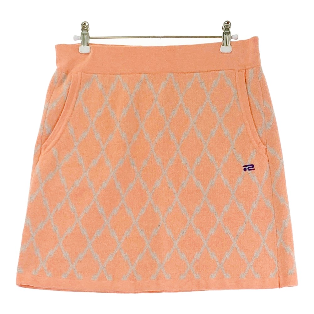 ROSASEN ロサーセン ニットスカート 総柄 ピンク系 L 【中古】ゴルフウェア レディース