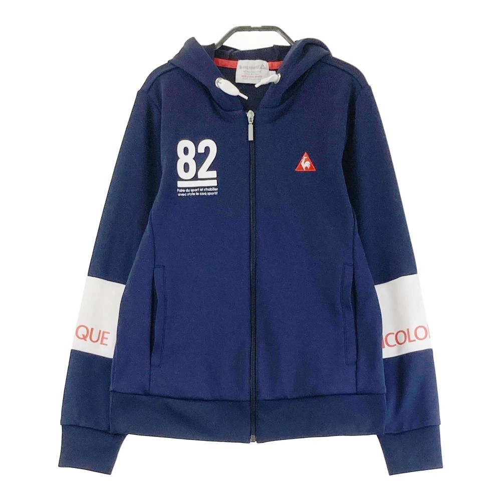 LECOQ GOLF ルコックゴルフ ジップパーカー ネイビー系 M 【中古】ゴルフウェア レディース