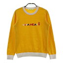 VIVA HEART ビバハート ニットセーター ロゴ イエロー系 40 【中古】ゴルフウェア レディース