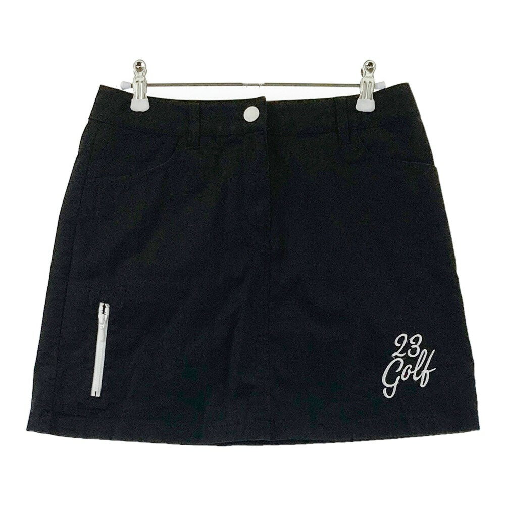23区GOLF ニジュウサンクゴルフ スカート ブラック系 64 【中古】ゴルフウェア レディース