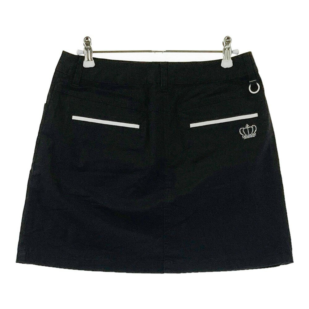 23区GOLF ニジュウサンクゴルフ スカート ブラック系 64 【中古】ゴルフウェア レディース