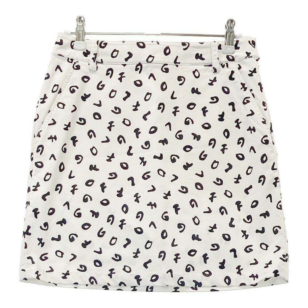 BEAMS GOLF ビームスゴルフ スカート 総柄 ホワイト系 S 【中古】ゴルフウェア レディース