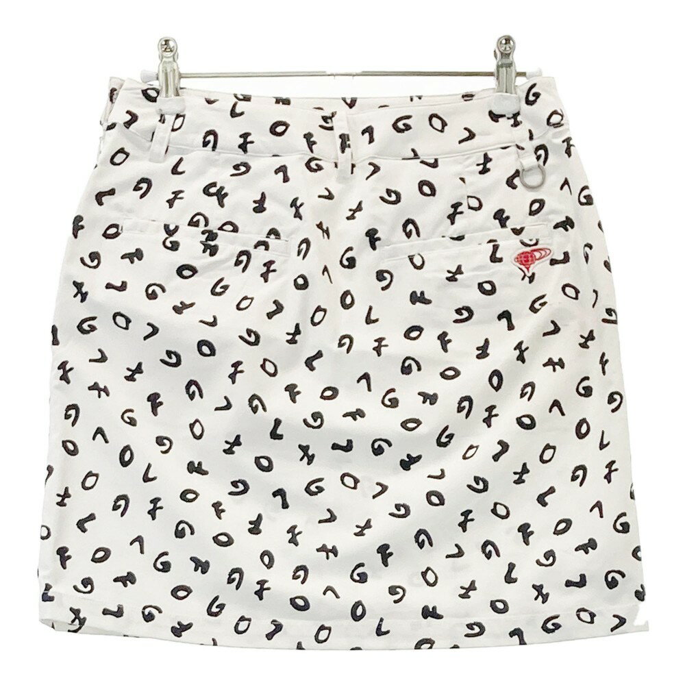 BEAMS GOLF ビームスゴルフ スカート 総柄 ホワイト系 S 【中古】ゴルフウェア レディース