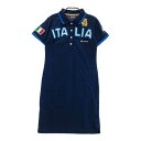 KAPPA GOLF カッパゴルフ 半袖 ポロ ワンピース ネイビー系 S 【中古】ゴルフウェア レディース