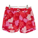 LOUD MOUTH ラウドマウス ショートパンツ バレンタイン レッド系 M 【中古】ゴルフウェア レディース