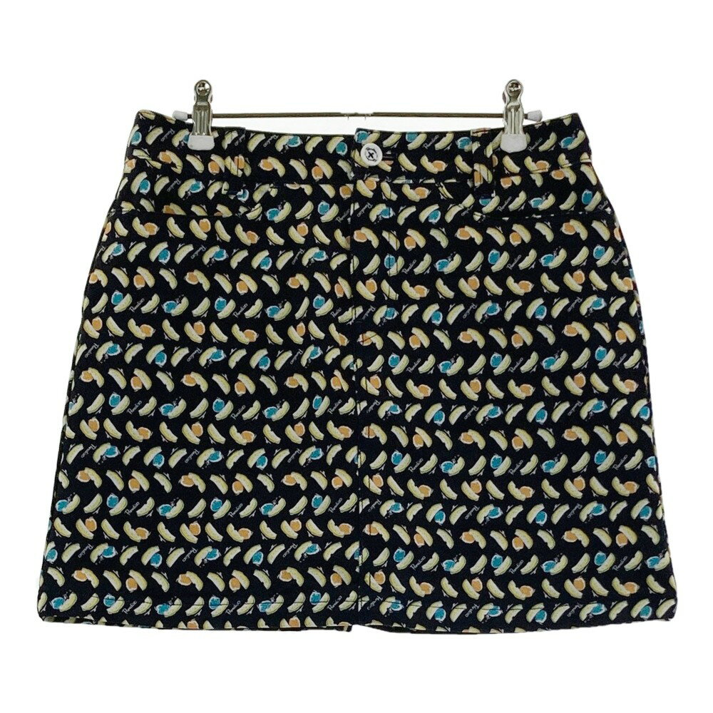 PARADISO パラディーゾ インナー付スカート 総柄 ネイビー系 L 【中古】ゴルフウェア レディース