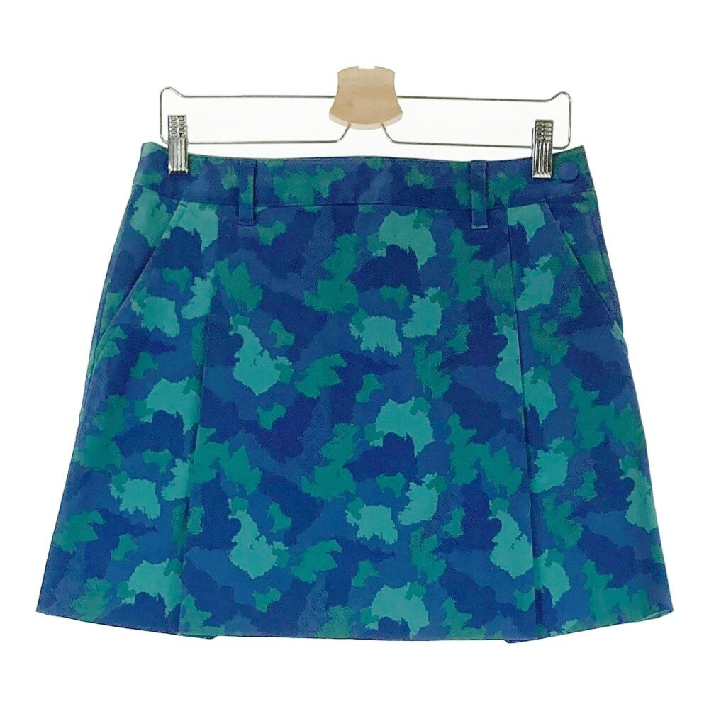 23区GOLF ニジュウサンクゴルフ ストレッチスカート カモフラ柄 ネイビー系 67 【中古】ゴルフウェア レディース