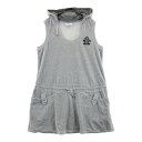 MUNSING WEAR マンシングウェア ノースリーブ フード付き ワンピース グレー系 L 【中古】ゴルフウェア レディース その1