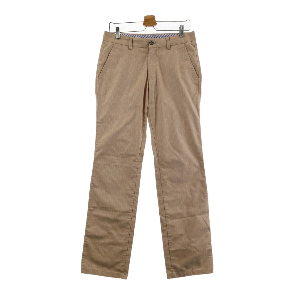 LECOQ GOLF ルコックゴルフ ストレッチパンツ ストライプ柄 ベージュ系 79 【中古】ゴルフウェア メンズ