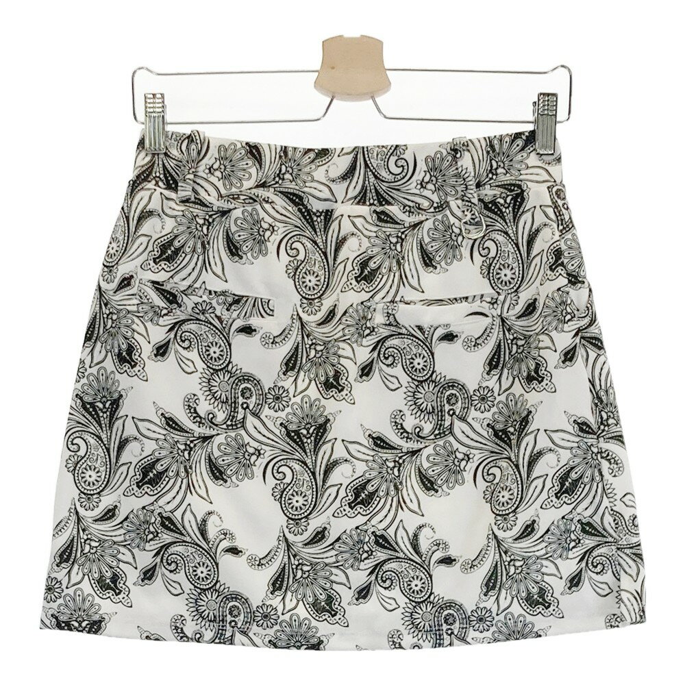 DELSOL デルソル インナー付 スカート ペイズリー柄 ホワイト系 M 【中古】ゴルフウェア レディース