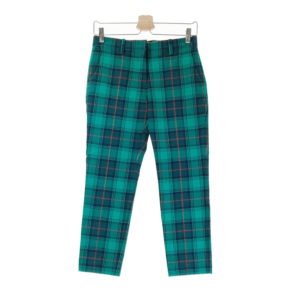 MUNSING WEAR マンシングウェア Kinloch Anderson ストレッチパンツ チェック柄 グリーン系 9 【中古】ゴルフウェア レディース