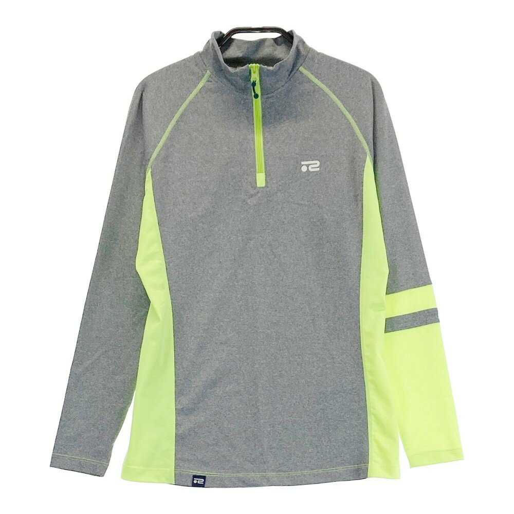 ROSASEN ロサーセン ハーフジップ長袖 Tシャツ グレー系 M 【中古】ゴルフウェア レディース