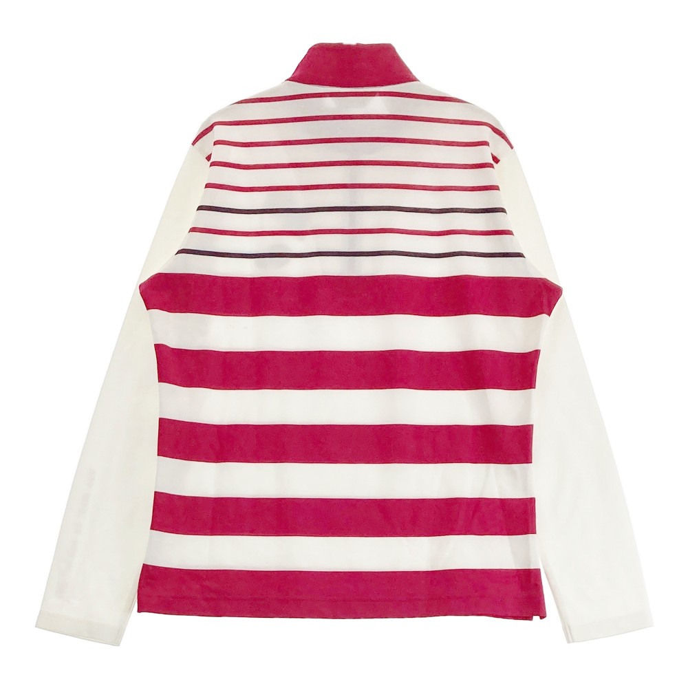 ADABAT アダバット ハーフジップ 長袖Tシャツ ボーダー柄 ピンク系 38 【中古】ゴルフウェア レディース