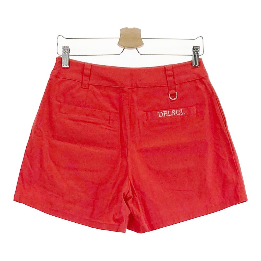 DELSOL デルソル ショートパンツ レッド系 M 【中古】ゴルフウェア レディース