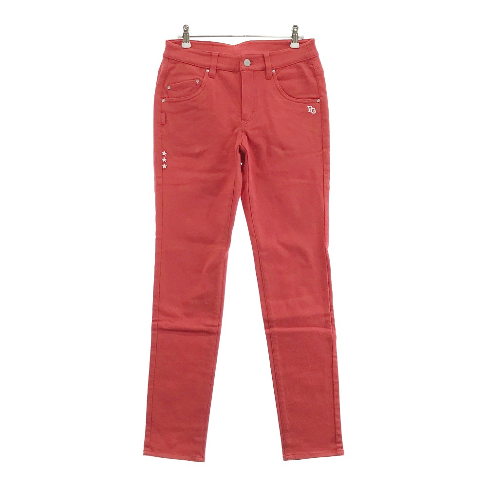 PEARLY GATES パーリーゲイツ 裏起毛 ストレッチパンツ オレンジ系 0 【中古】ゴルフウェア レディース