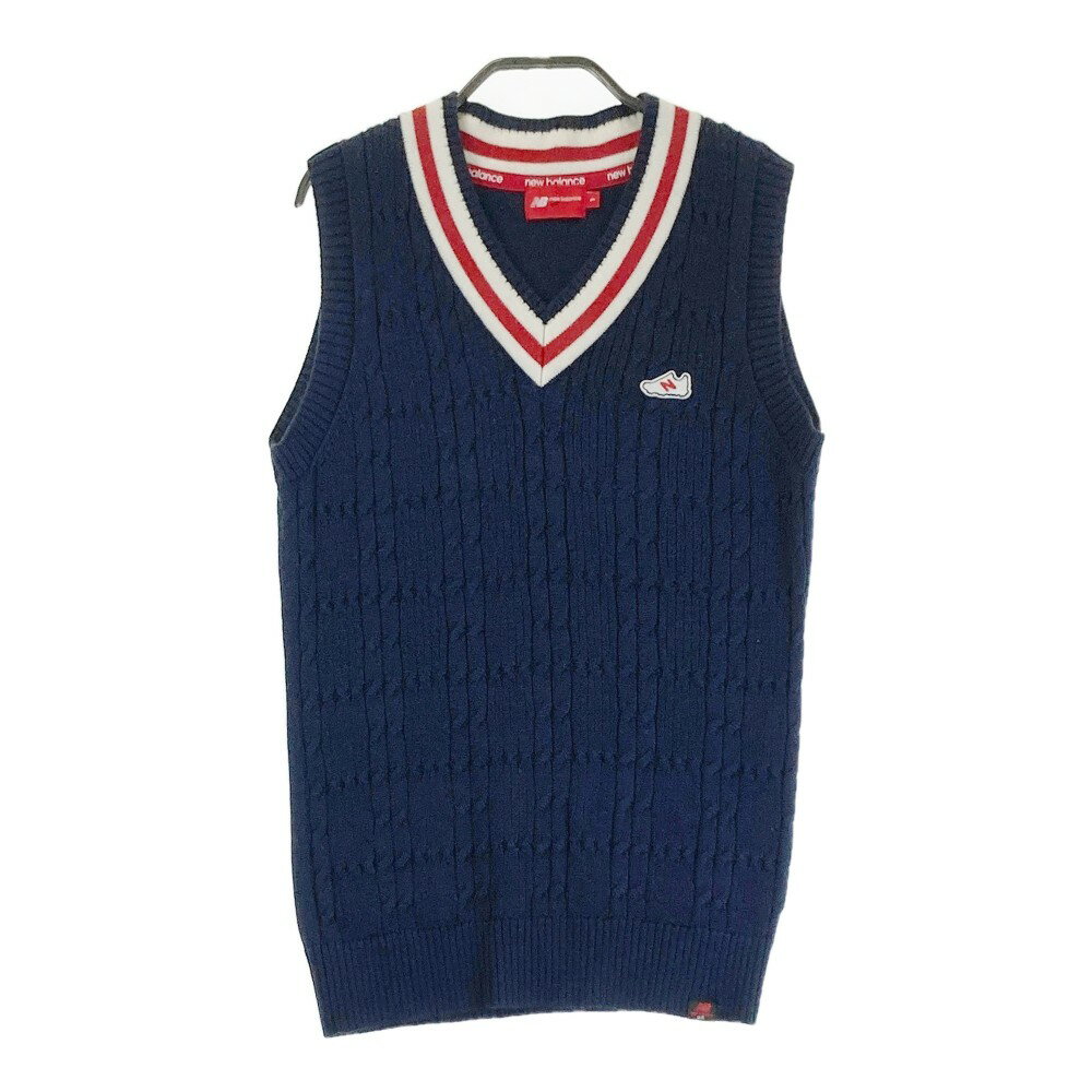 NEW BALANCE ニューバランス ニットベスト ネイビー系 1 【中古】ゴルフウェア レディース