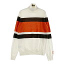 23区GOLF ニジュウサンクゴルフ タートルネック ニットセーター ホワイト系 1 【中古】ゴルフウェア レディース