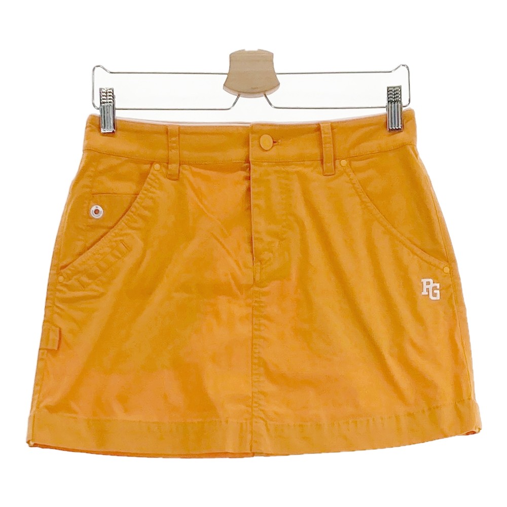 PEARLY GATES パーリーゲイツ 30周年 コットン混 ストレッチスカート オレンジ系 1 【中古】ゴルフウェア レディース