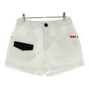 LECOQ GOLF ルコックゴルフ ストレッチ ショートパンツ ホワイト系 9 【中古】ゴルフウェア レディース