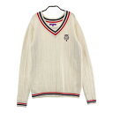 BEAMS GOLF ビームスゴルフ ウール混 ニット セーター ホワイト系 L 【中古】ゴルフウェア レディース