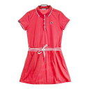 FILA GOLF フィラゴルフ 半袖ワンピース レッド系 M 【中古】ゴルフウェア レディース