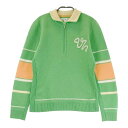 VIVA HEART ビバハート ハーフジップ ニットセーター グリーン系 42 【中古】ゴルフウェア レディース