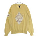 ZOY ゾーイ Vネック ニットセーター イエロー系 1 【中古】ゴルフウェア レディース