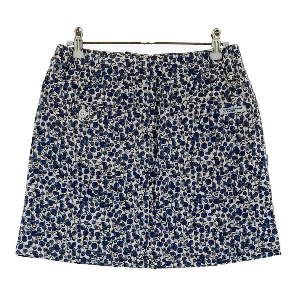 MASTER BUNNY EDITION マスターバニーエディション ストレッチスカート 花柄 ブルー系 0 【中古】ゴルフウェア レディース