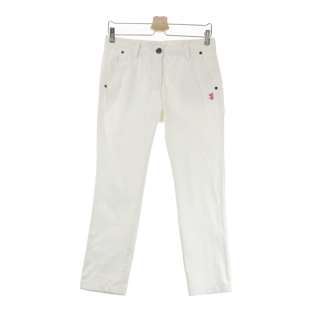 ADMIRAL アドミラル ロングパンツ ホワイト系 M 【中古】ゴルフウェア レディース