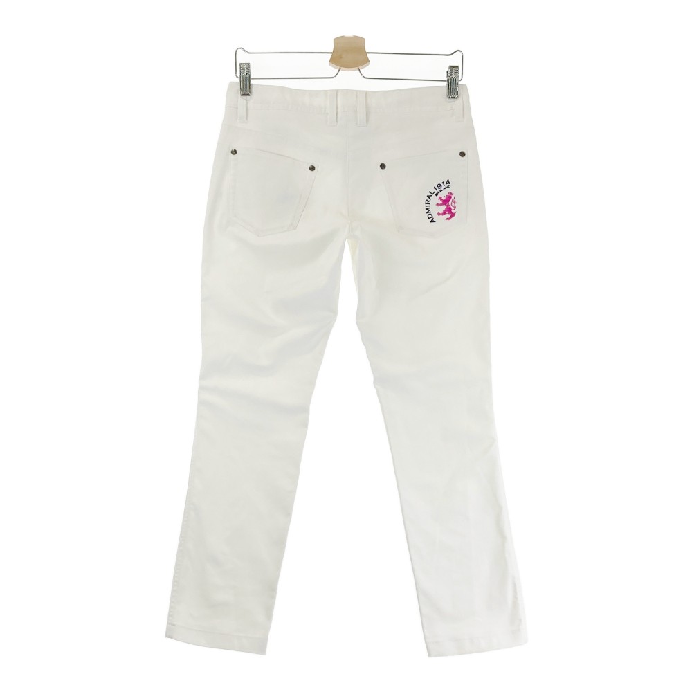 ADMIRAL アドミラル ロングパンツ ホワイト系 M 【中古】ゴルフウェア レディース