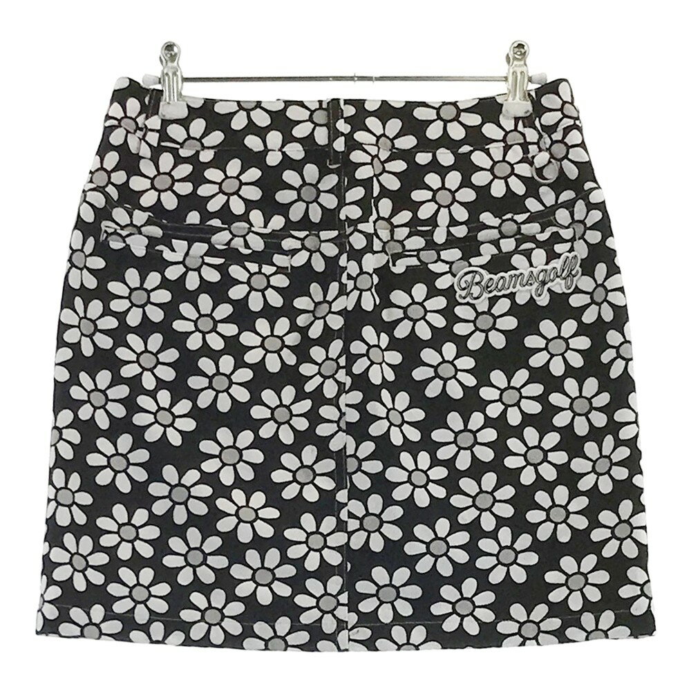 BEAMS GOLF ビームスゴルフ スカート 花柄 ブラック系 M 【中古】ゴルフウェア レディース