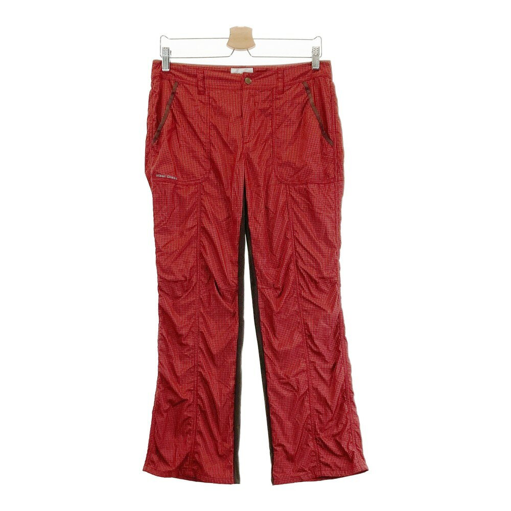 HEAL CREEK ヒールクリーク 裏メッシュ ロングパンツ ギンガムチェック柄 レッド系 44 【中古】ゴルフ..