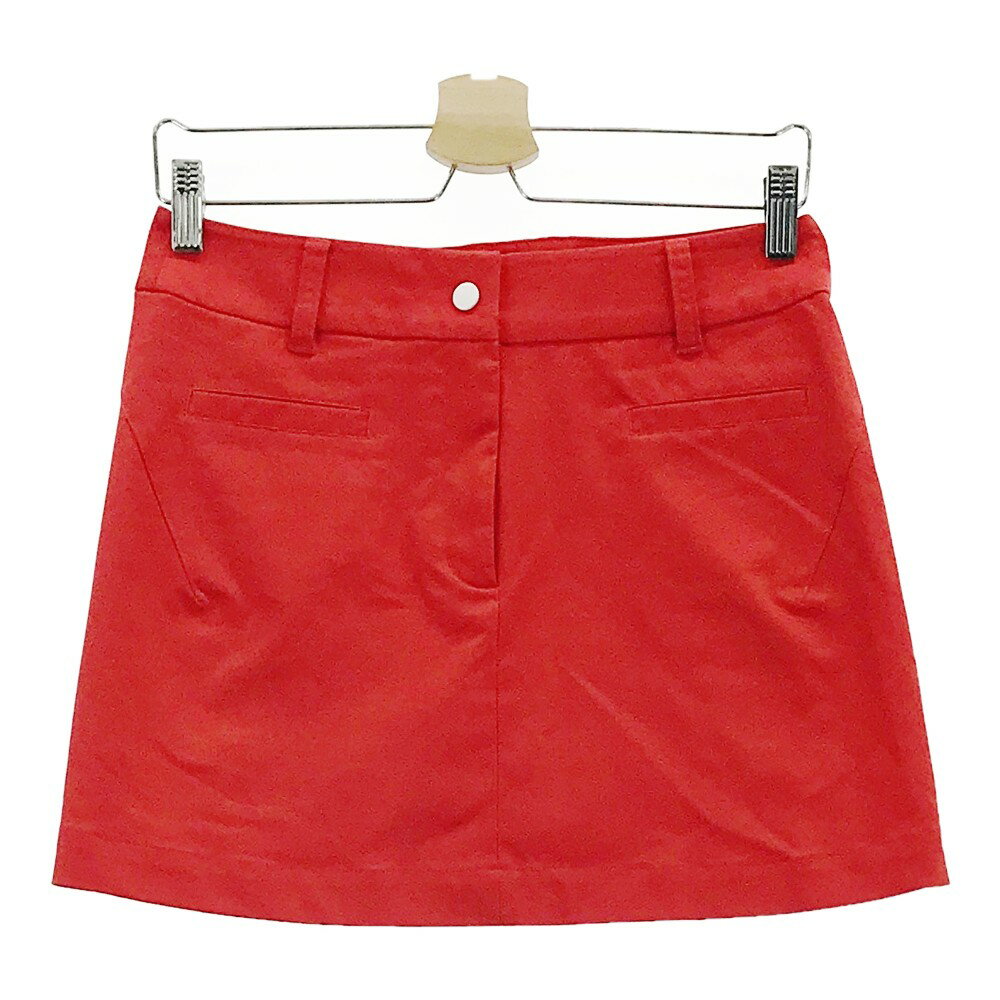 LECOQ GOLF ルコックゴルフ インナー付 ストレッチスカート レッド系 9 【中古】ゴルフウェア レディース