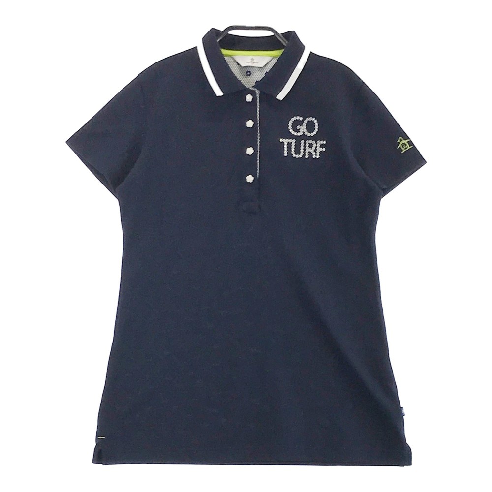 MUNSING WEAR マンシングウェア 半袖ポロシャツ ネイビー系 M 【中古】ゴルフウェア レディース