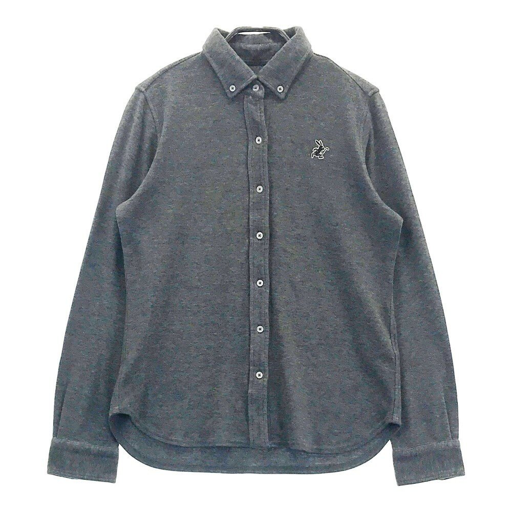 JACK BUNNY ジャックバニー 長袖シャツ ボタンダウン グレー系 1 【中古】ゴルフウェア レディース