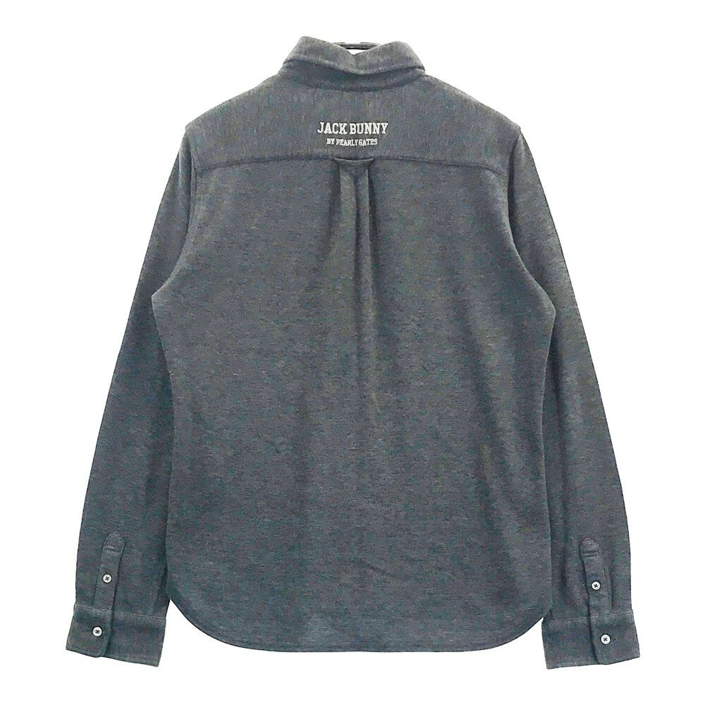 JACK BUNNY ジャックバニー 長袖シャツ ボタンダウン グレー系 1 【中古】ゴルフウェア レディース