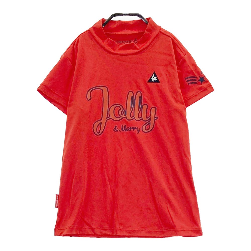 LECOQ GOLF ルコックゴルフ ハイネック半袖Tシャツ レッド系 S 【中古】ゴルフウェア レディース