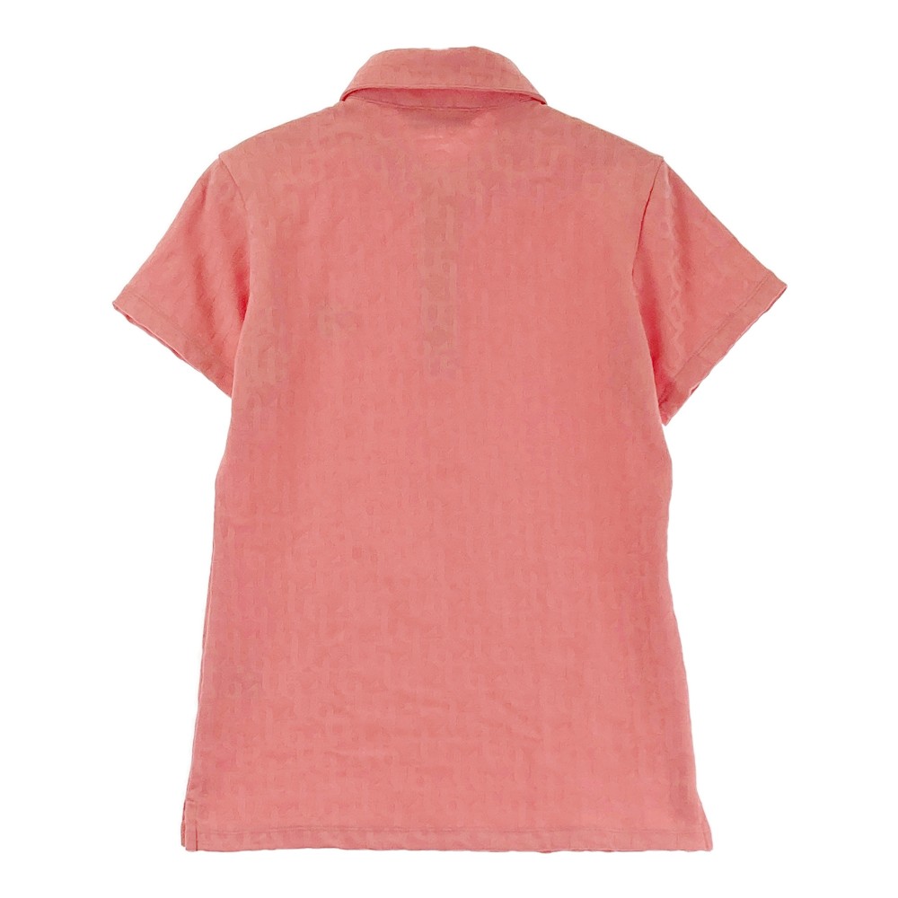 AND PER SE アンパスィ 半袖ポロシャツ 総柄 オレンジ系 S 【中古】ゴルフウェア レディース