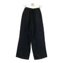 RON HERMAN ロンハーマン 3310600252 1322 リネン ワイドパンツ ブラック系 XS 【中古】レディース
